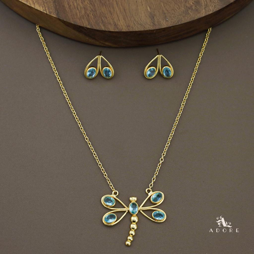 Aarushi Papillon Neckpiece With Earring