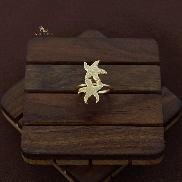 Golden Star Fish Ring