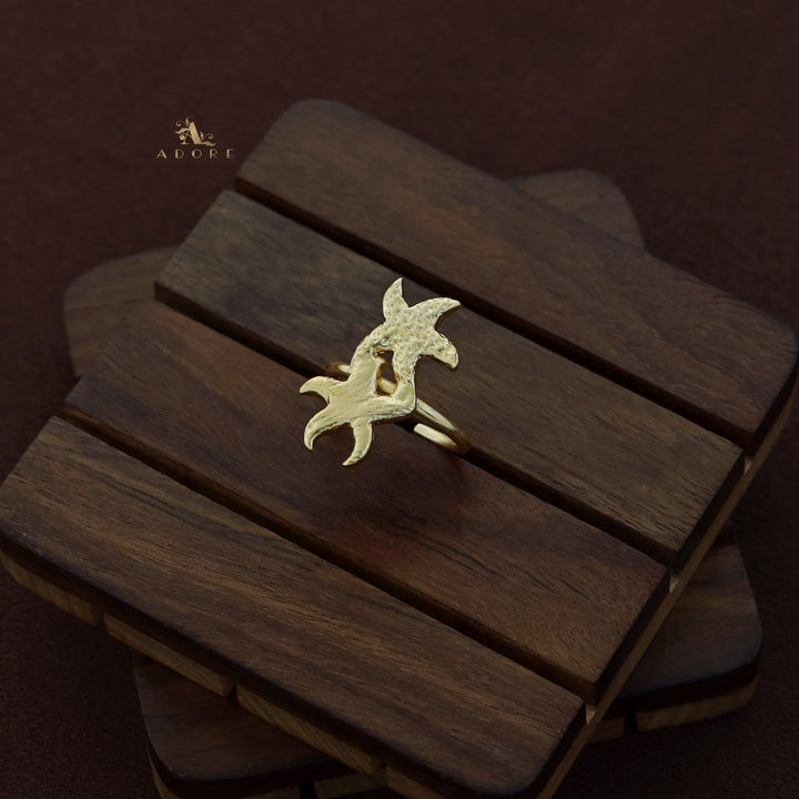 Golden Star Fish Ring