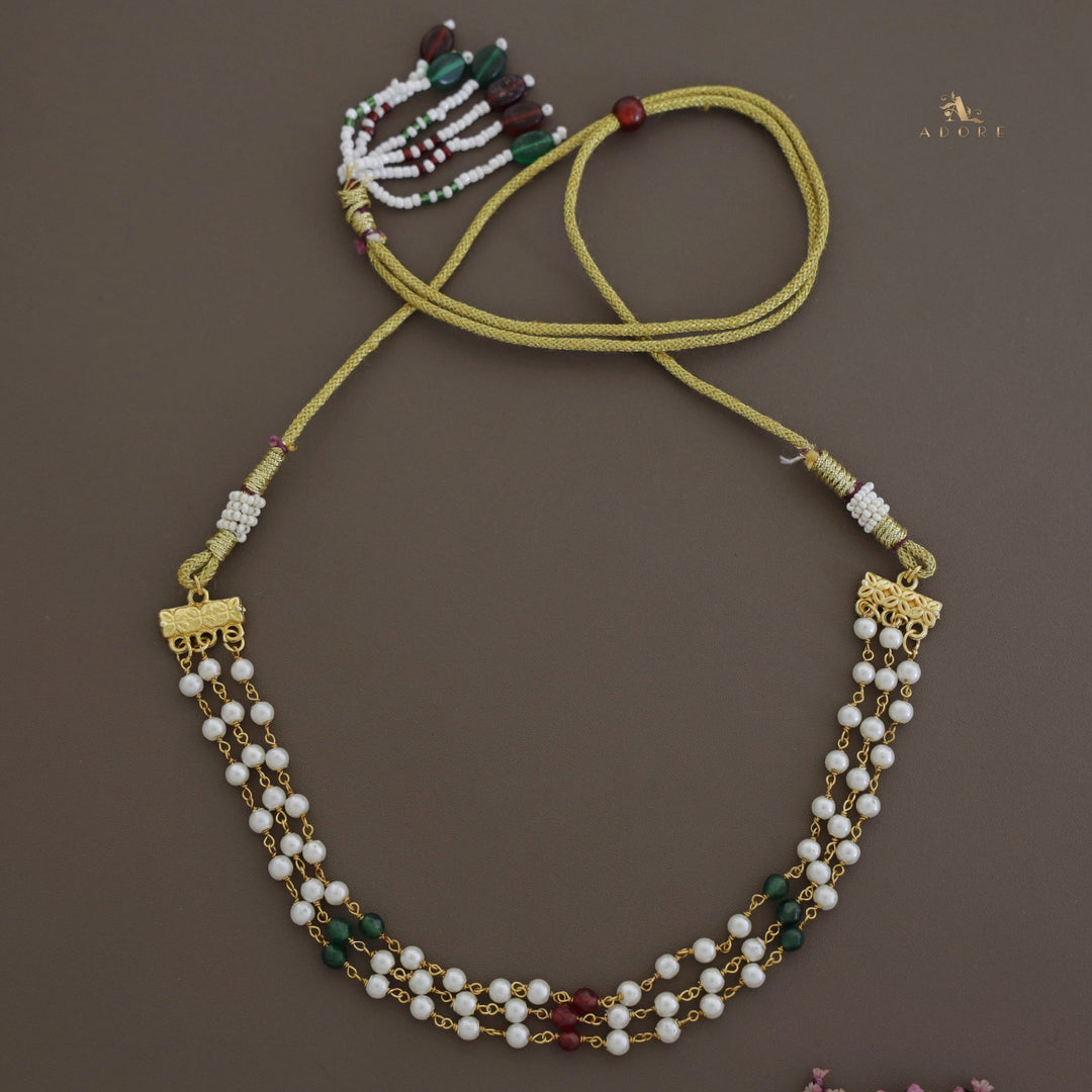 Mridhula 3 Layer Pearl Choker