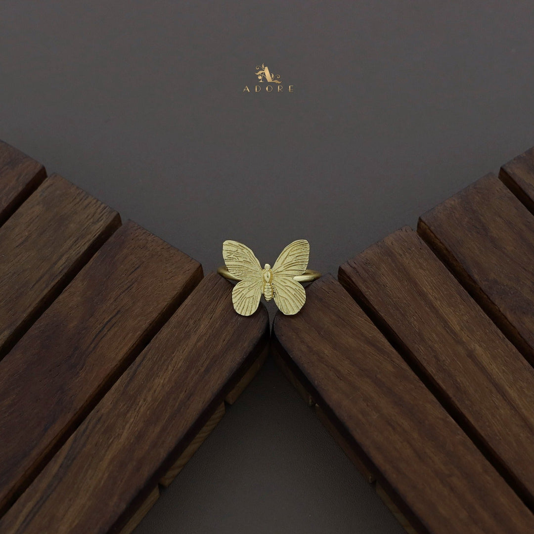 Golden Butterfly Ring