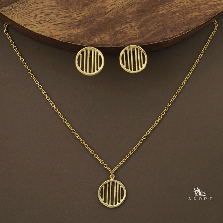 Melorra Circle Line Neckpiece With Stud