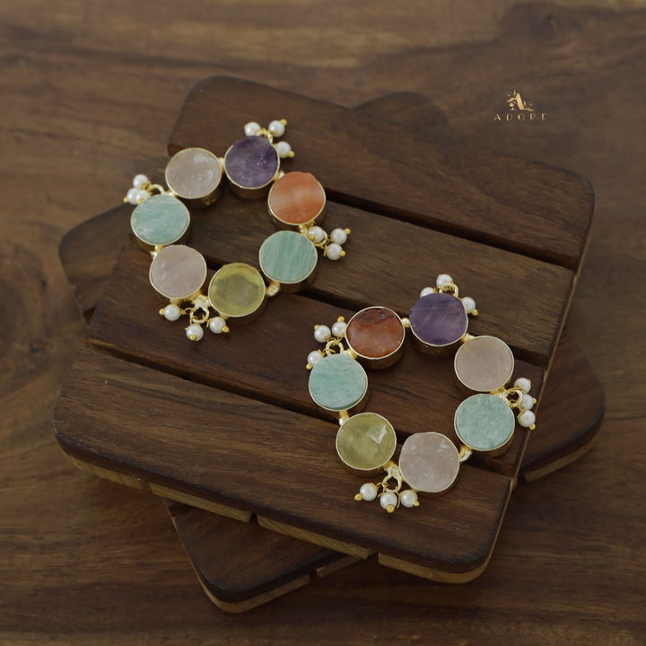 Pearly Odeliya Raw Stone Chakra Earring