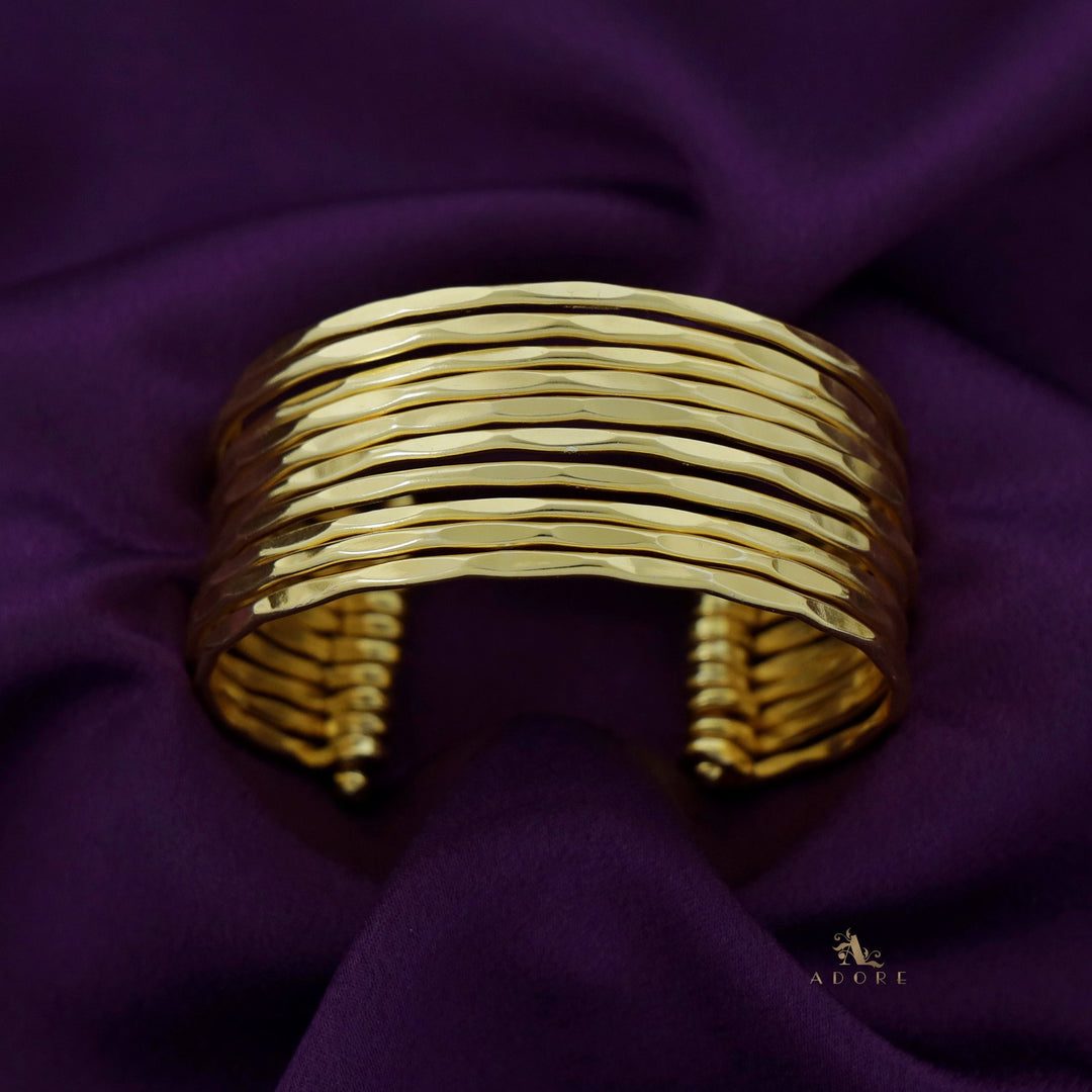 Golden Esty Hammered Layer Bangle