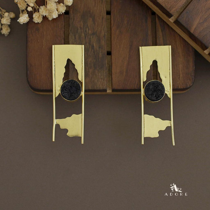 Ansika Handmade Druzy Stone Round Earring