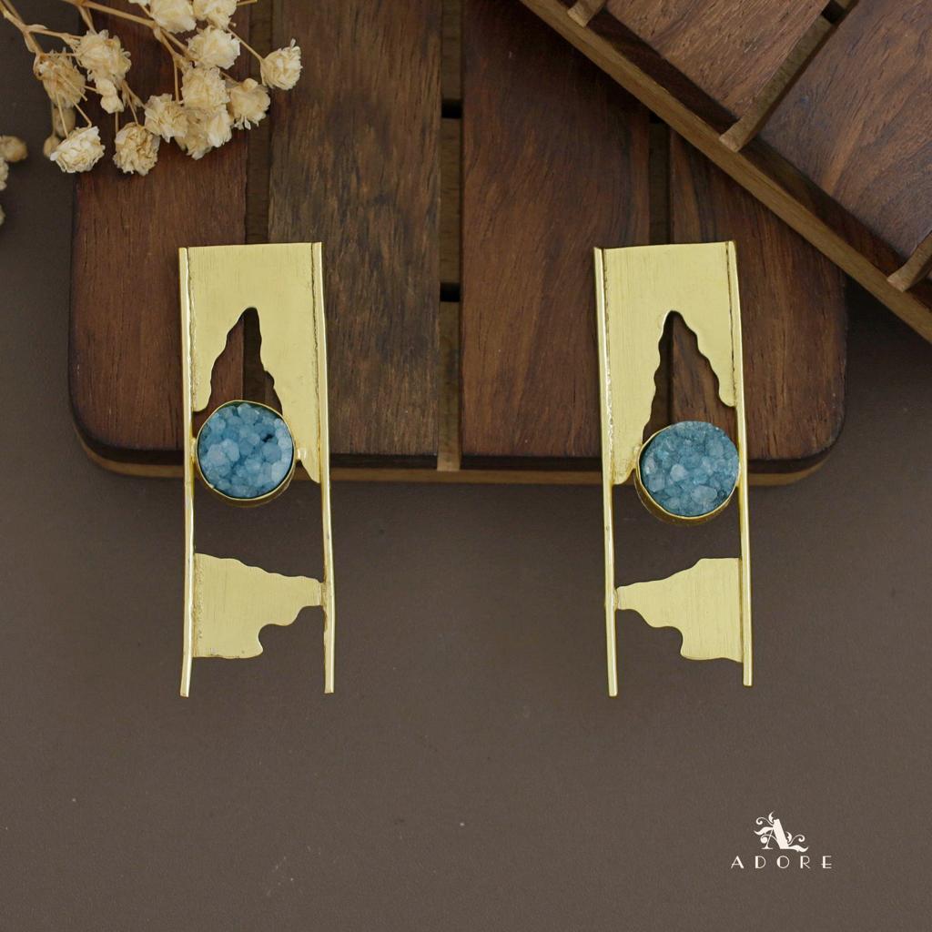 Ansika Handmade Druzy Stone Round Earring