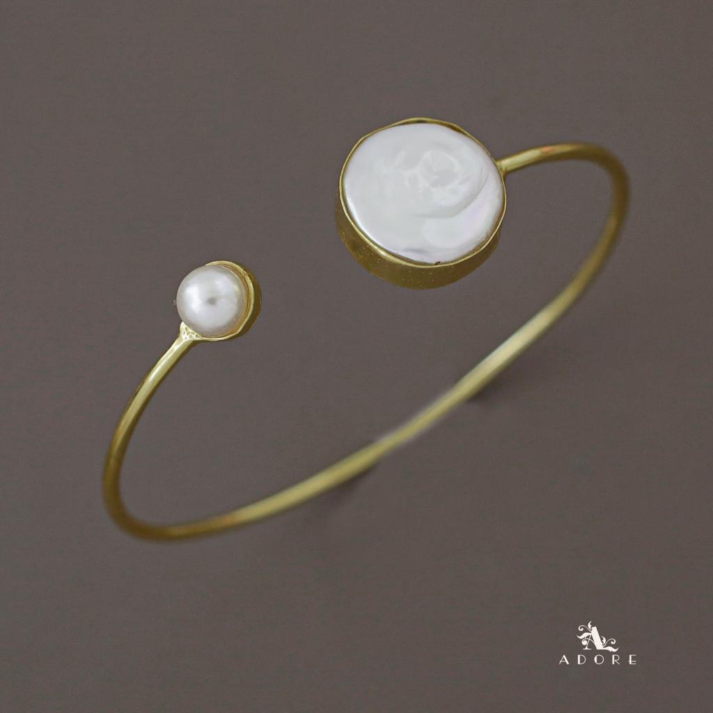 Golden Baroque With Pearl Bangle