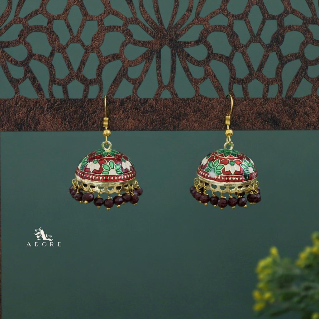 Kaitha Handpainted Pearl Jhumka Drop