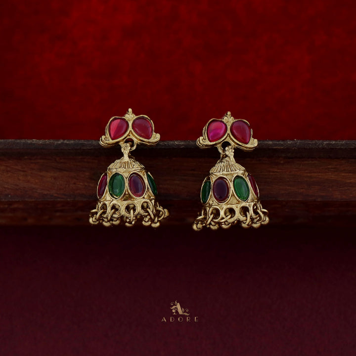 Yashwasi Gold Ball Neckpiece With Earring