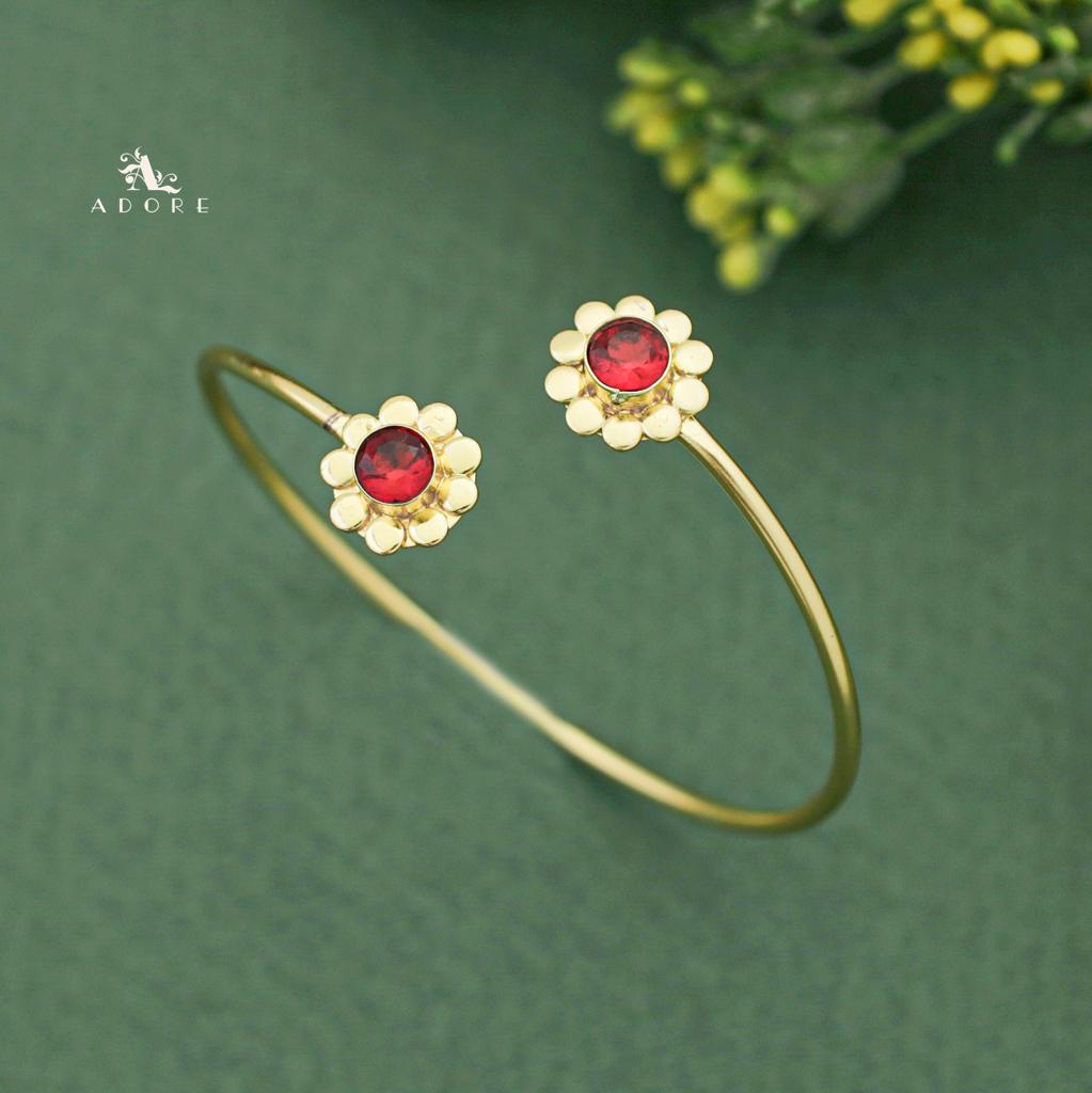 Alaya Glossy Twin Flower Bangle