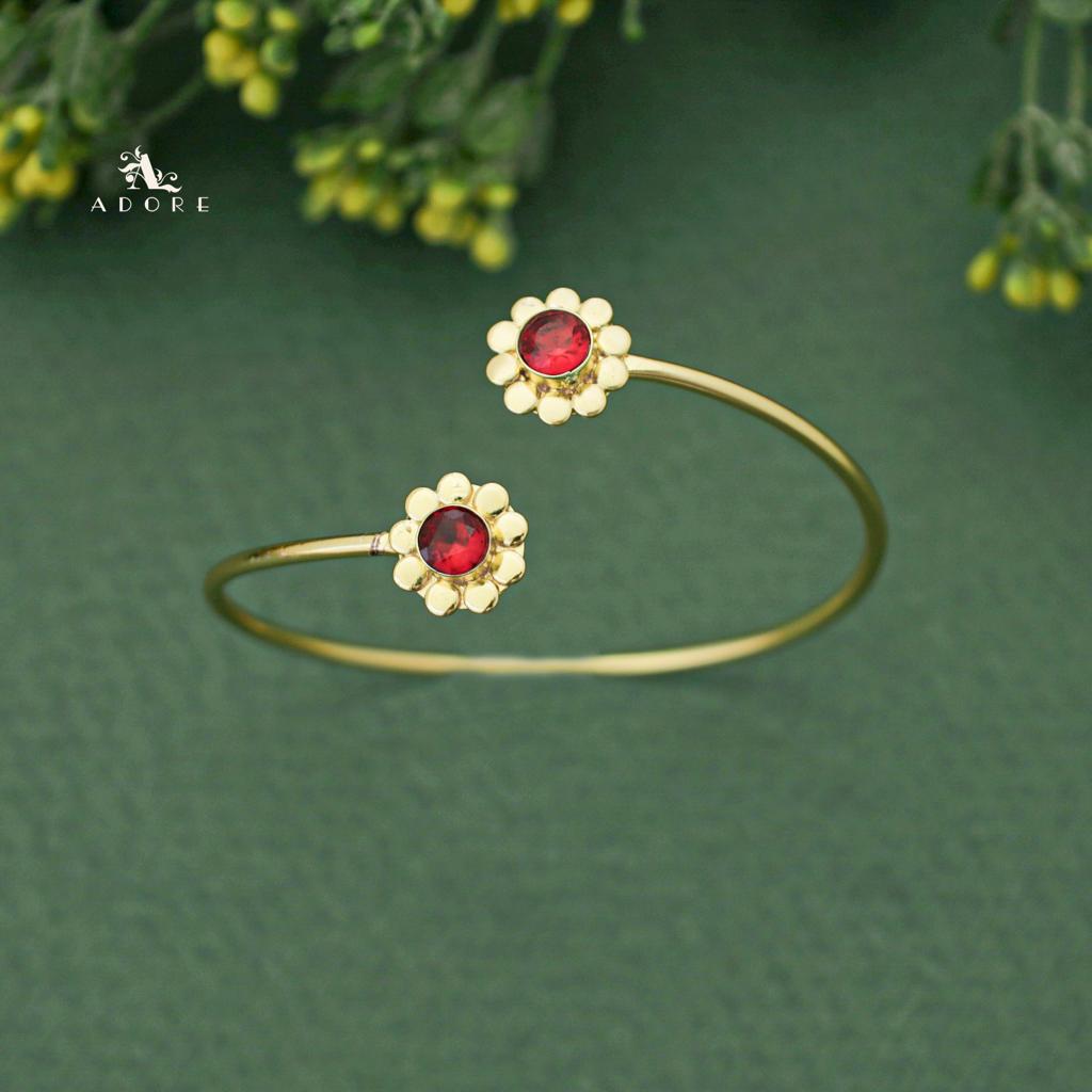 Alaya Glossy Twin Flower Bangle