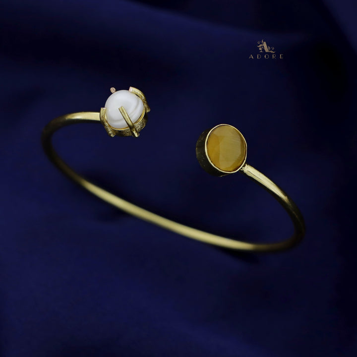 Bisiya Golden Glossy Pearl Bangle