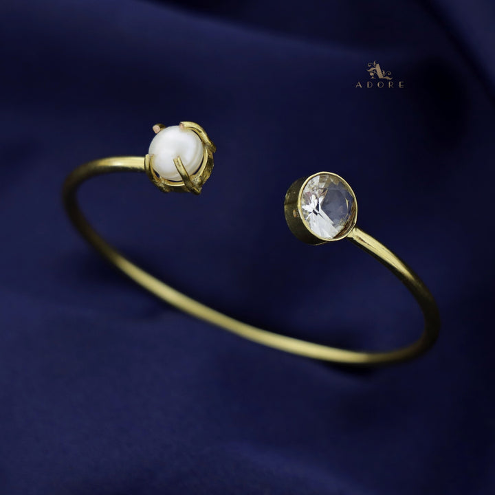 Bisiya Golden Glossy Pearl Bangle