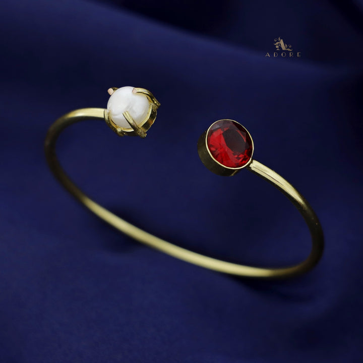 Bisiya Golden Glossy Pearl Bangle