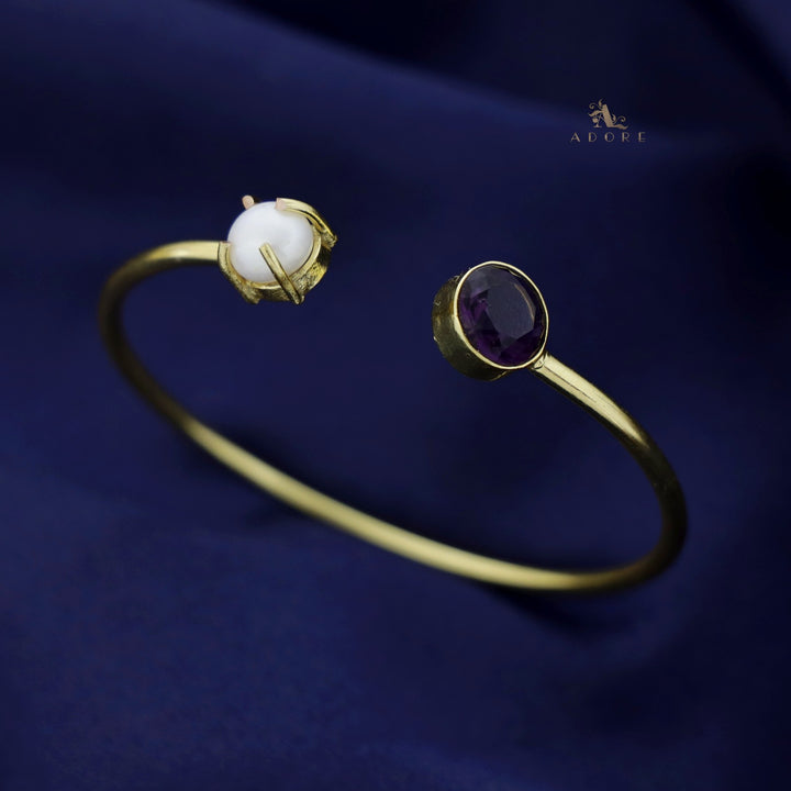 Bisiya Golden Glossy Pearl Bangle