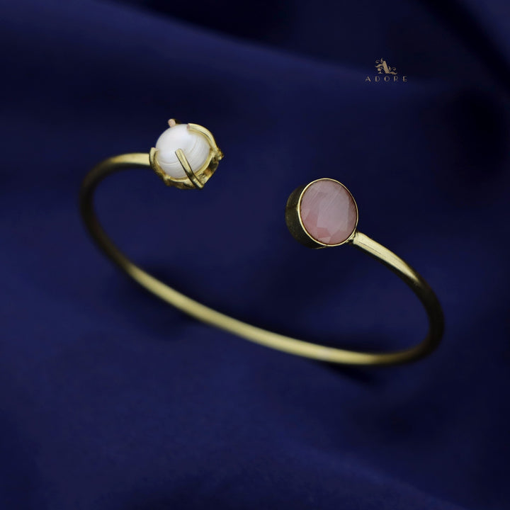 Bisiya Golden Glossy Pearl Bangle