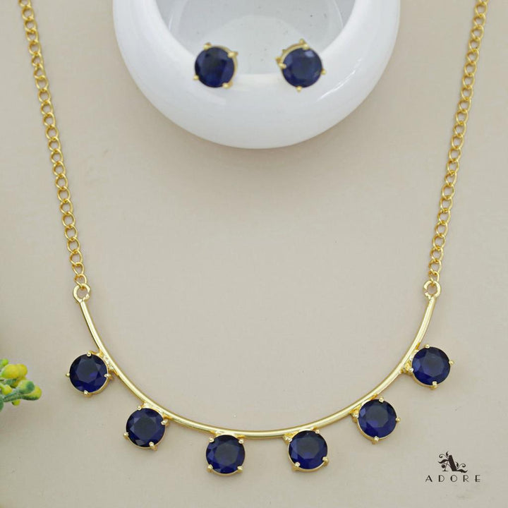 Mejuri Glossy 6 Stone Moon Neckpiece With Stud