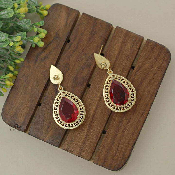 Dazzle Golden Glossy Drop Earring