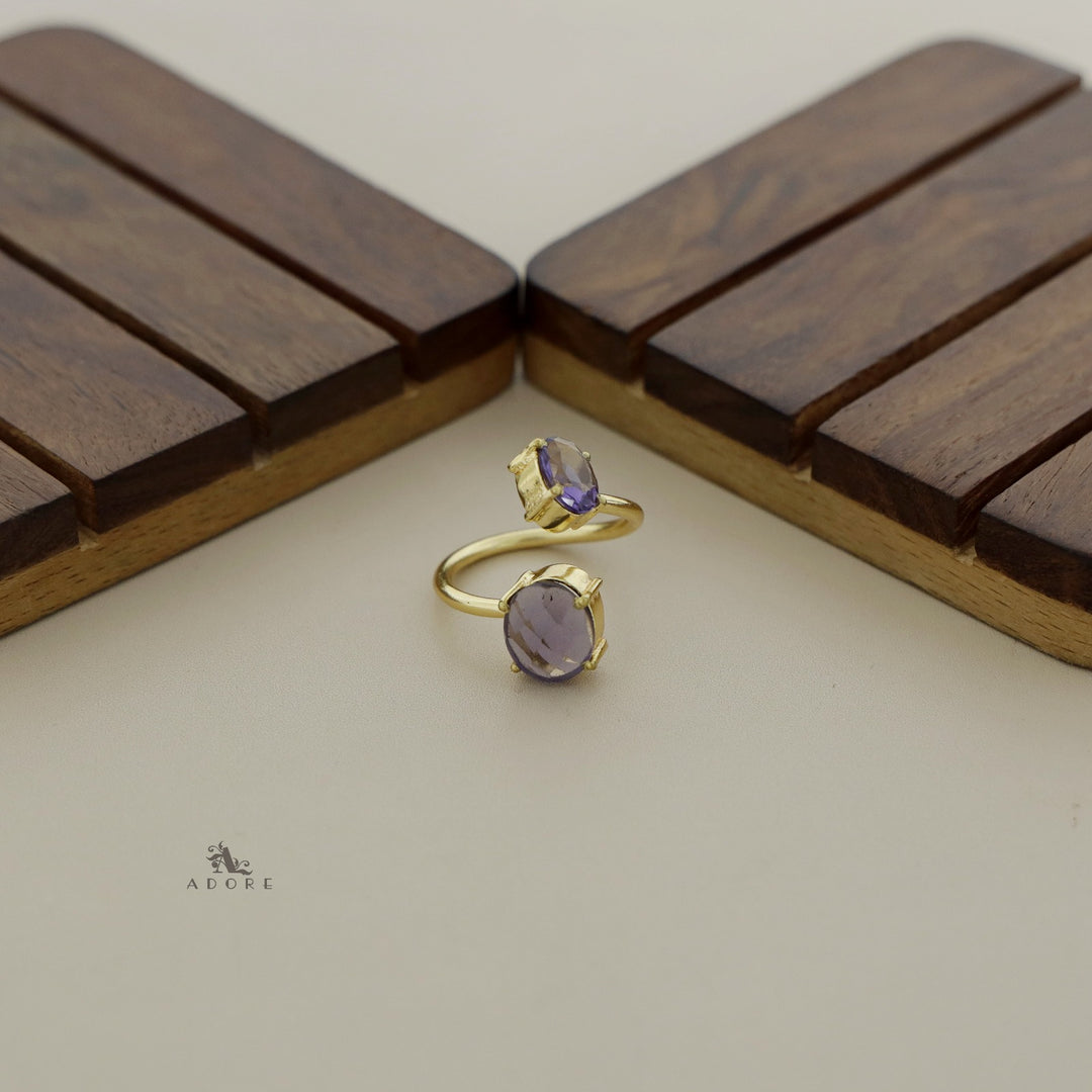 Glossy Dual Size Oval Ring