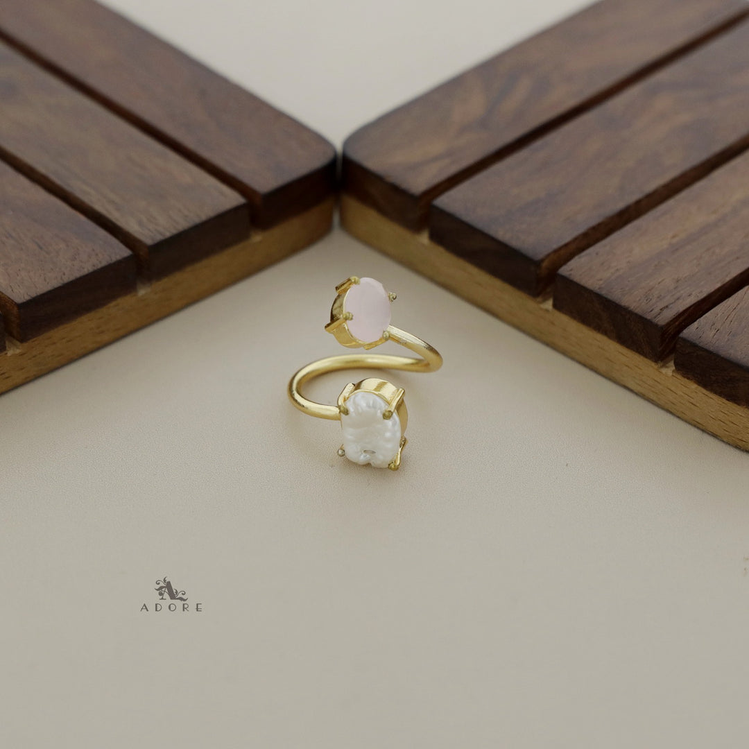 Glossy Dual Size Oval Ring