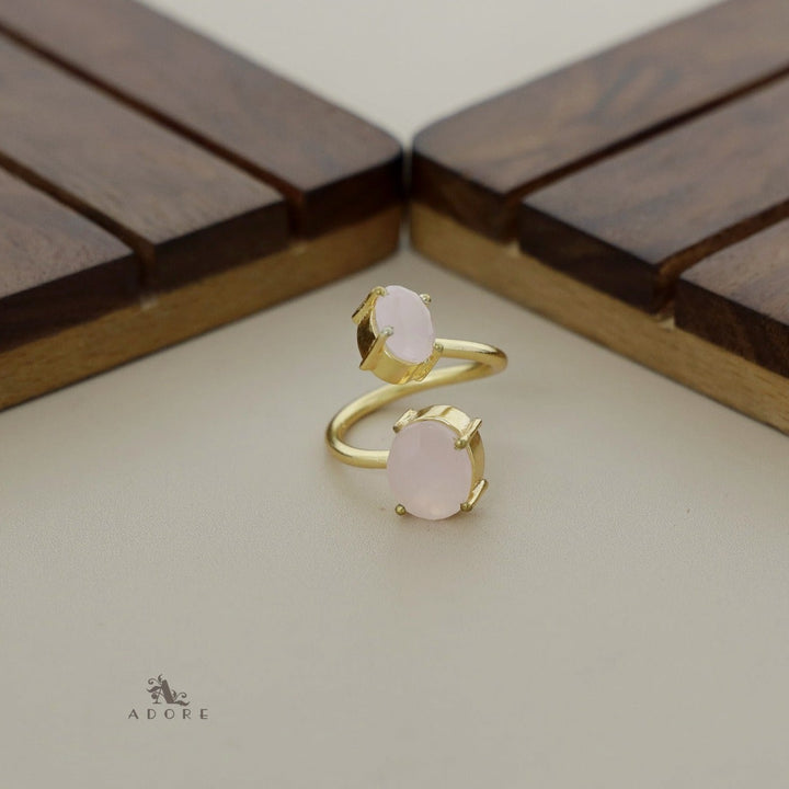 Glossy Dual Size Oval Ring