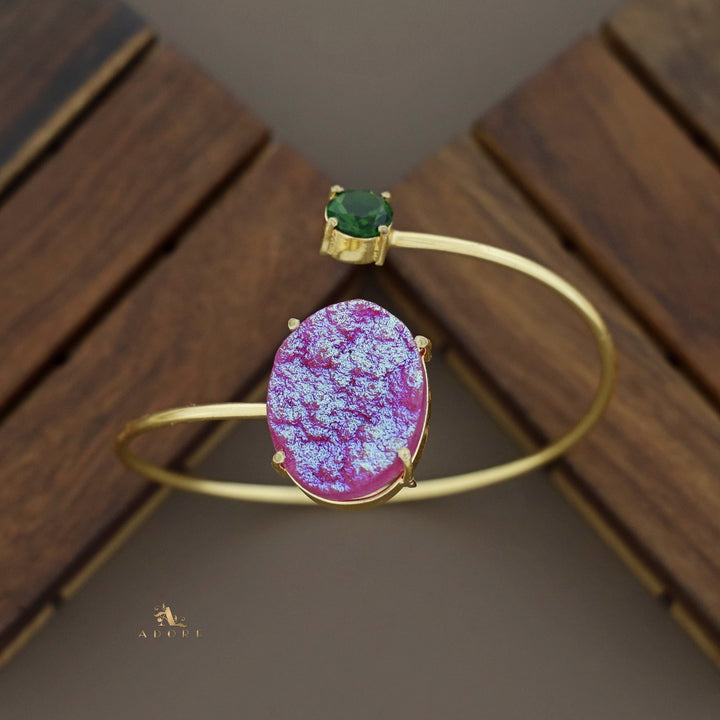 Glittery Multi Shaped Druzy Stone Bangles