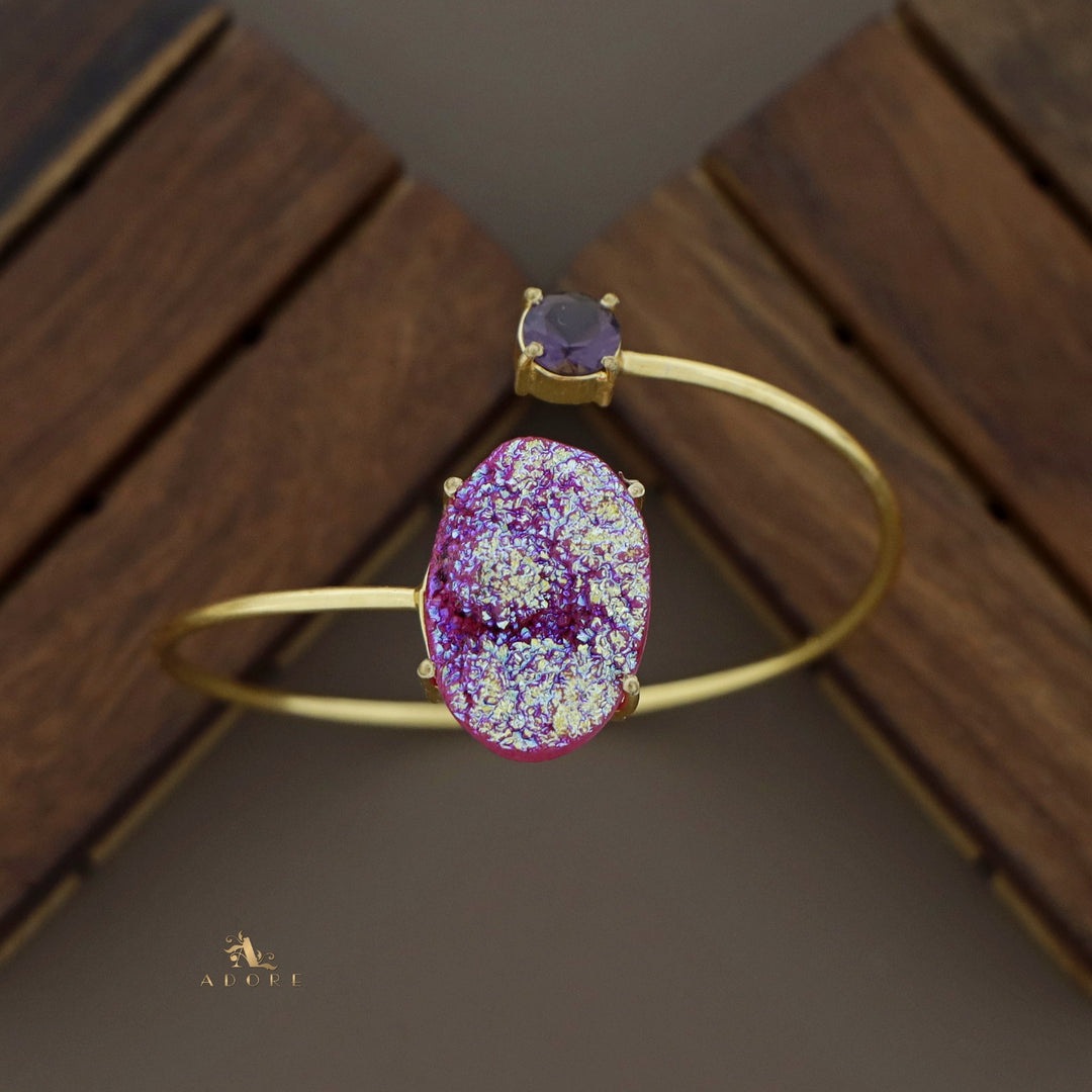 Glittery Multi Shaped Druzy Stone Bangles