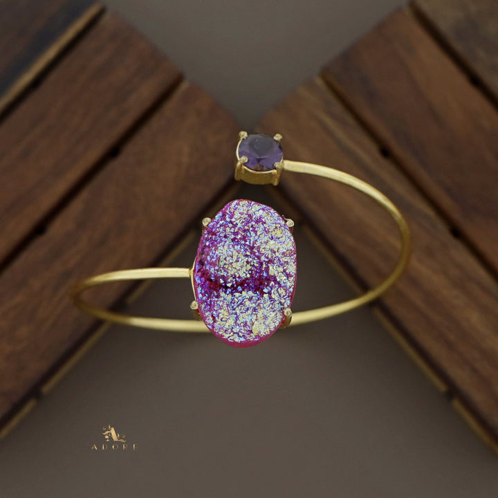 Glittery Multi Shaped Druzy Stone Bangles