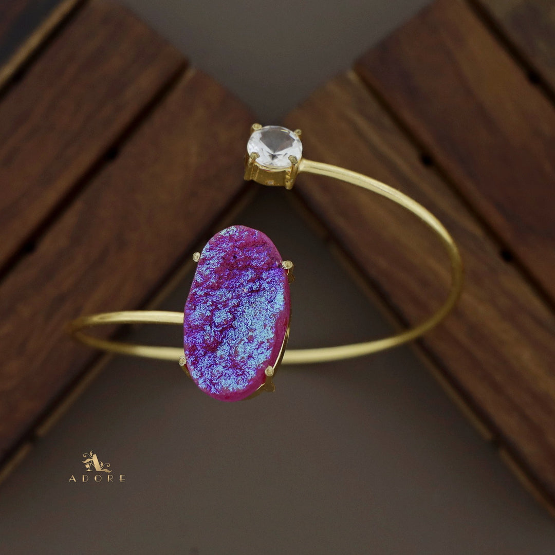 Glittery Multi Shaped Druzy Stone Bangles