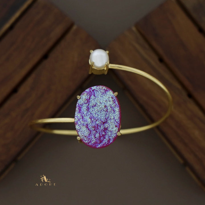 Glittery Multi Shaped Druzy Stone Bangles