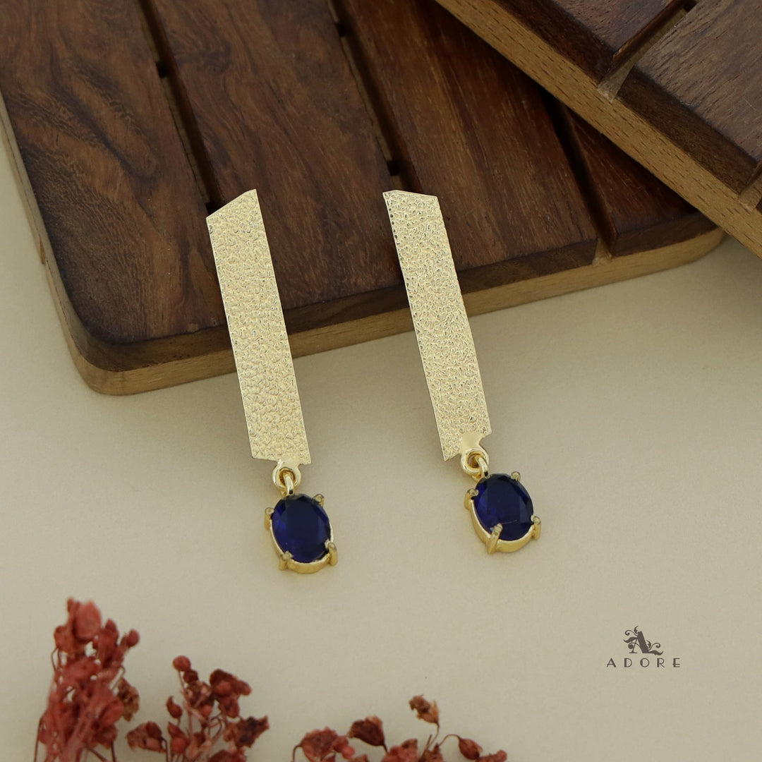 Hanita Glossy Oval Textured Earring