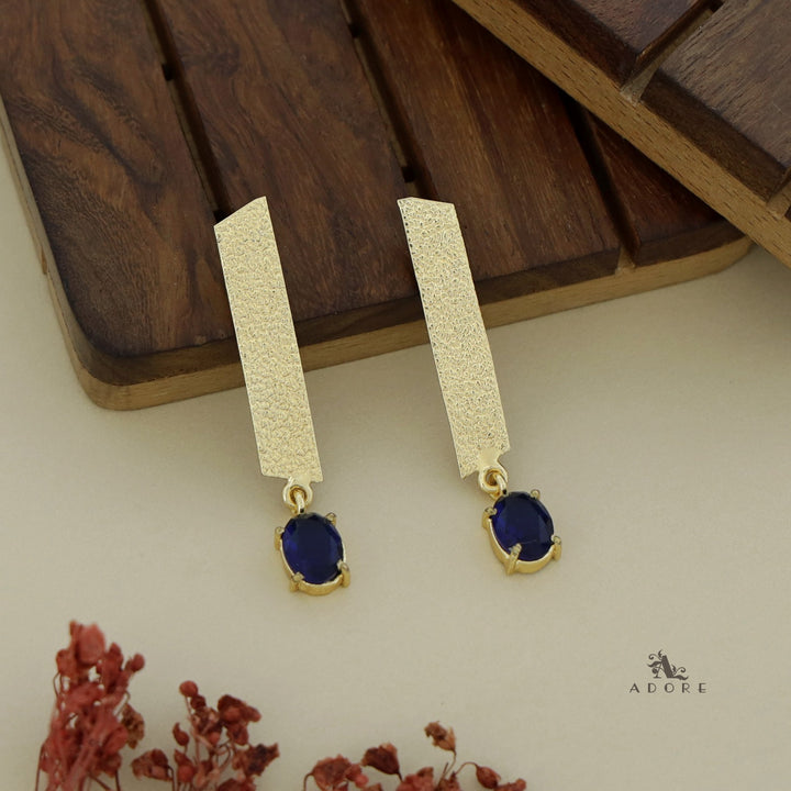 Hanita Glossy Oval Textured Earring