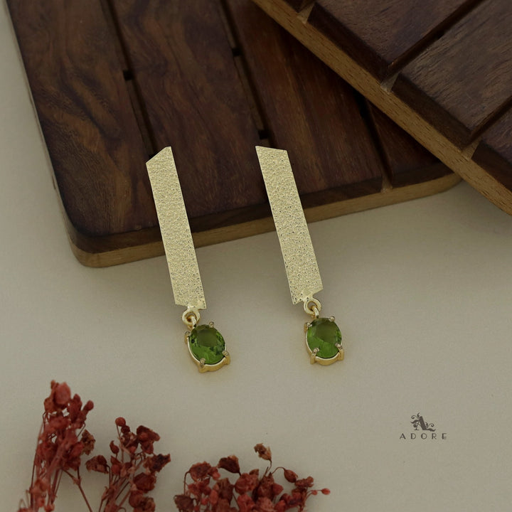 Hanita Glossy Oval Textured Earring