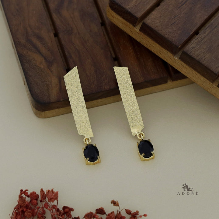 Hanita Glossy Oval Textured Earring