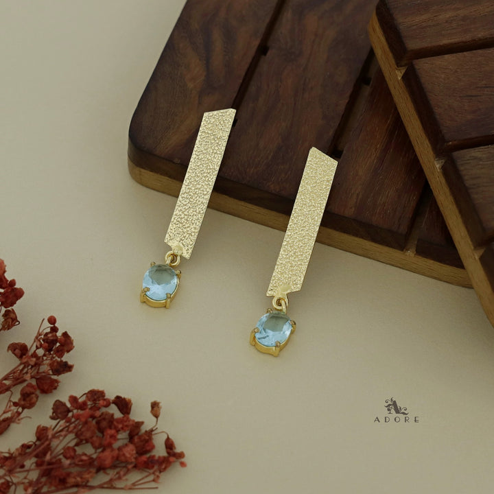 Hanita Glossy Oval Textured Earring