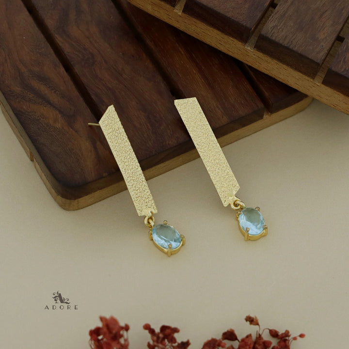 Hanita Glossy Oval Textured Earring