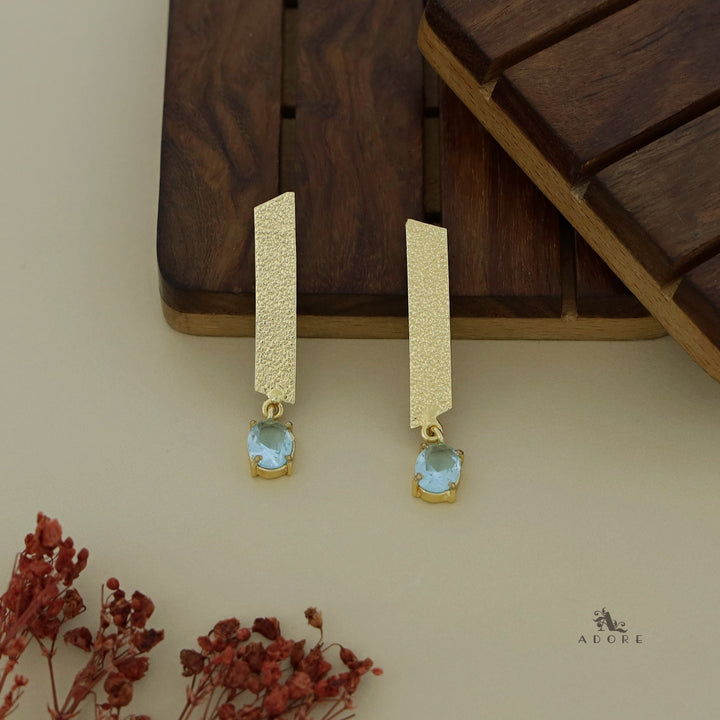 Hanita Glossy Oval Textured Earring