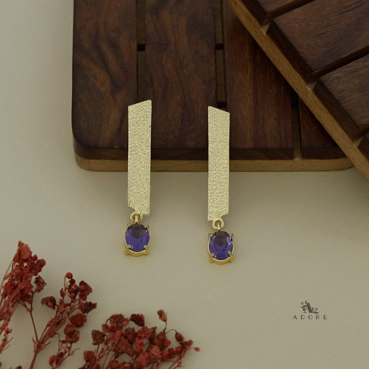 Hanita Glossy Oval Textured Earring