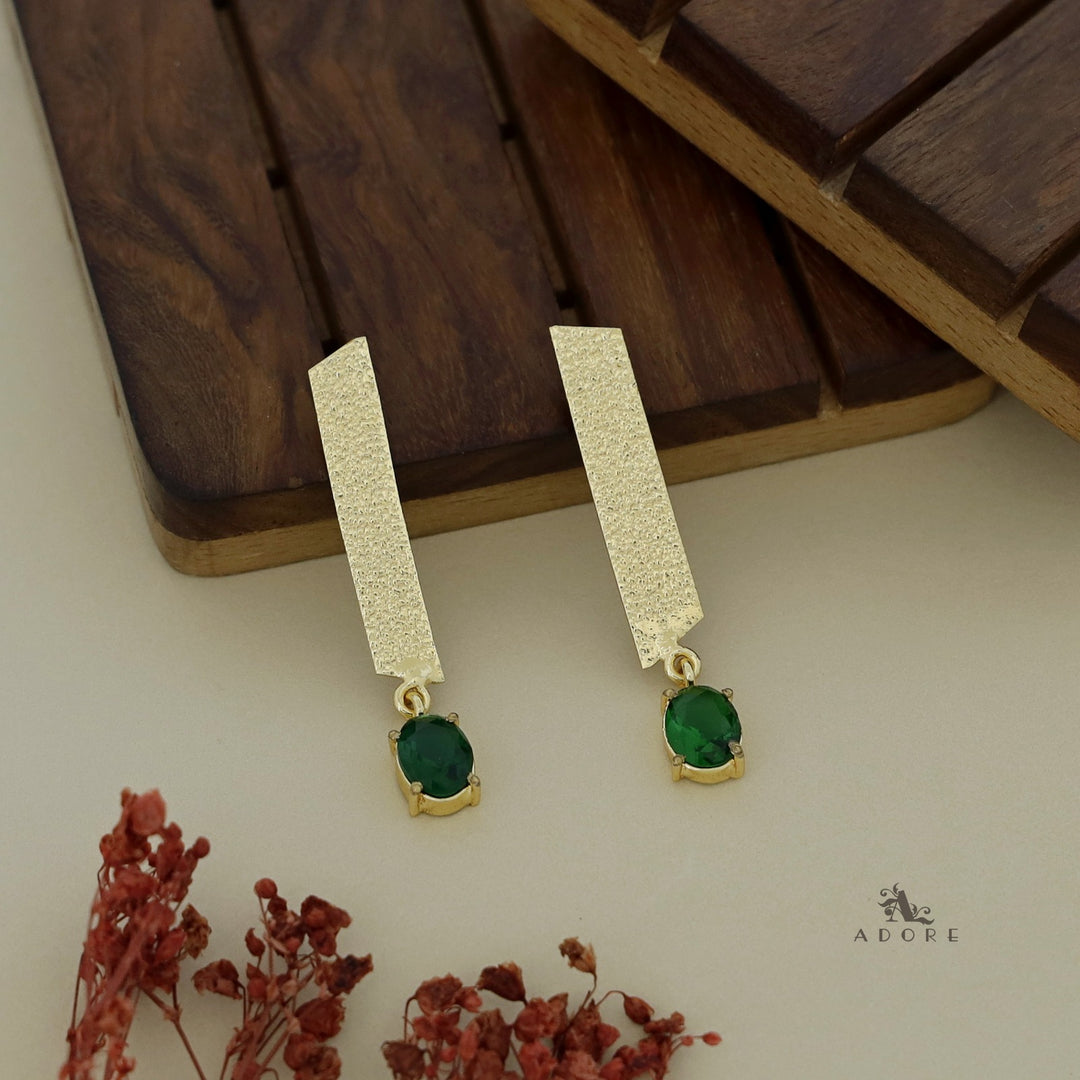 Hanita Glossy Oval Textured Earring