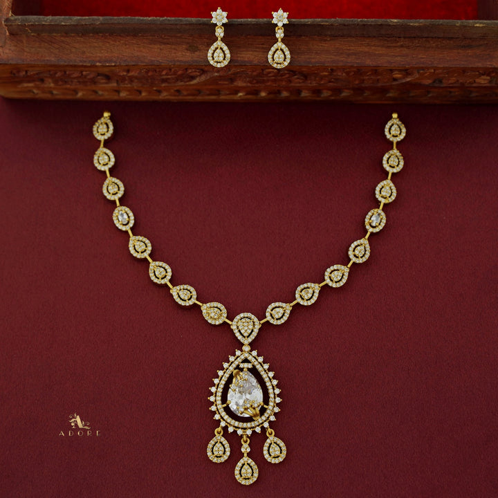 Nakshathra Short Neckpiece With Earring