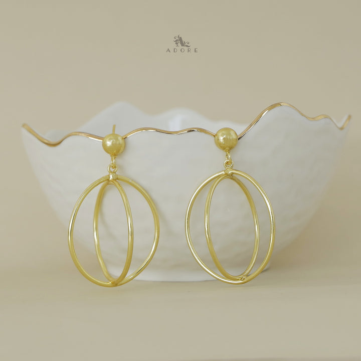 Dual Cross Circle Earring