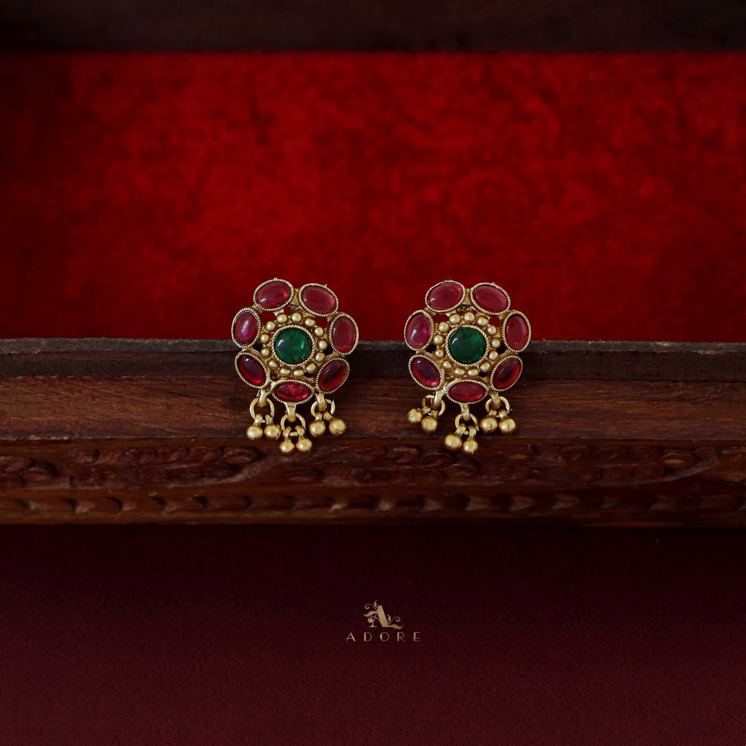 3 Layer Chakraviham Choker with Earring