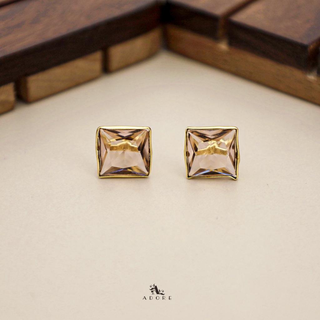 Golden Square Glossy Stud