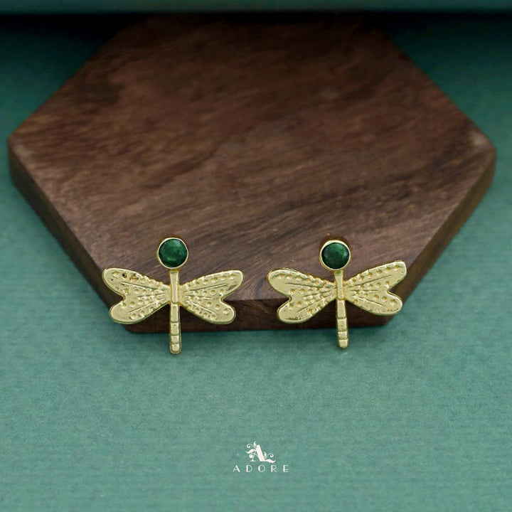 Golden Glossy Butterfly Earring
