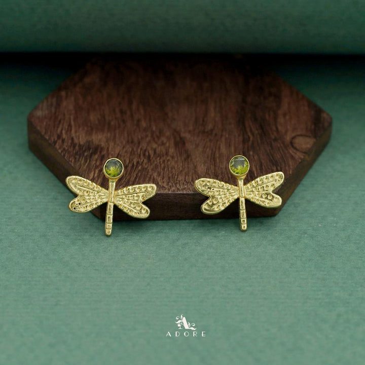 Golden Glossy Butterfly Earring