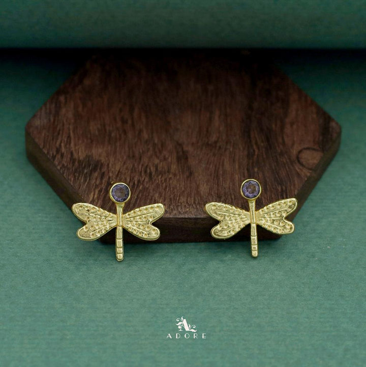 Golden Glossy Butterfly Earring
