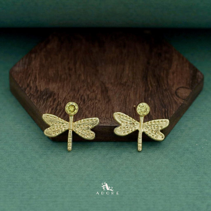 Golden Glossy Butterfly Earring