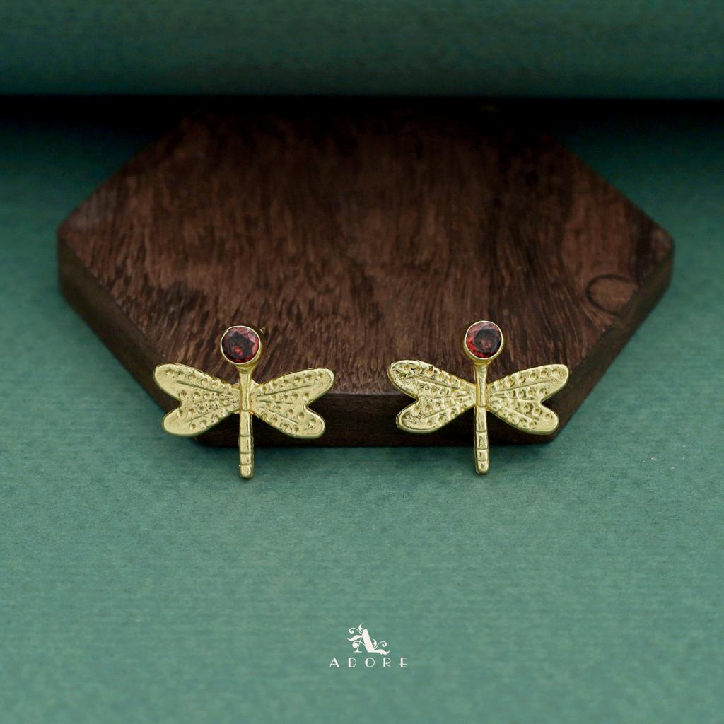 Golden Glossy Butterfly Earring