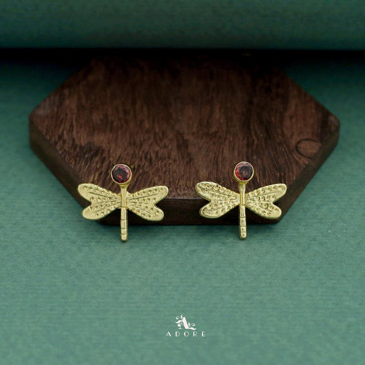 Golden Glossy Butterfly Earring