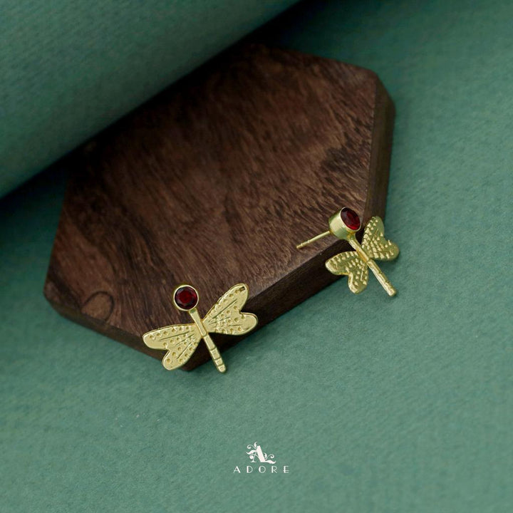 Golden Glossy Butterfly Earring